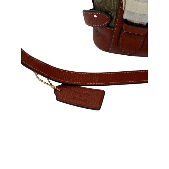 Coach X Peanuts Dempsey Drawstring Backpack*Signature Canvas With Patches*BNWT - Picture 7 of 8